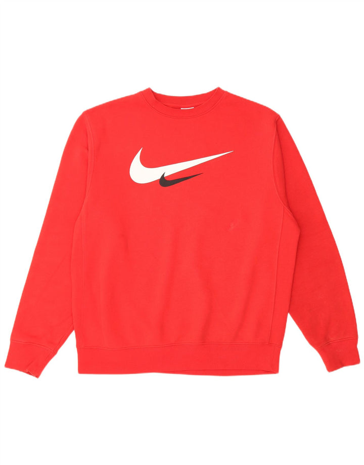 Męska bluza z grafiką Nike, bawełniana, w kolorze średnio czerwonym