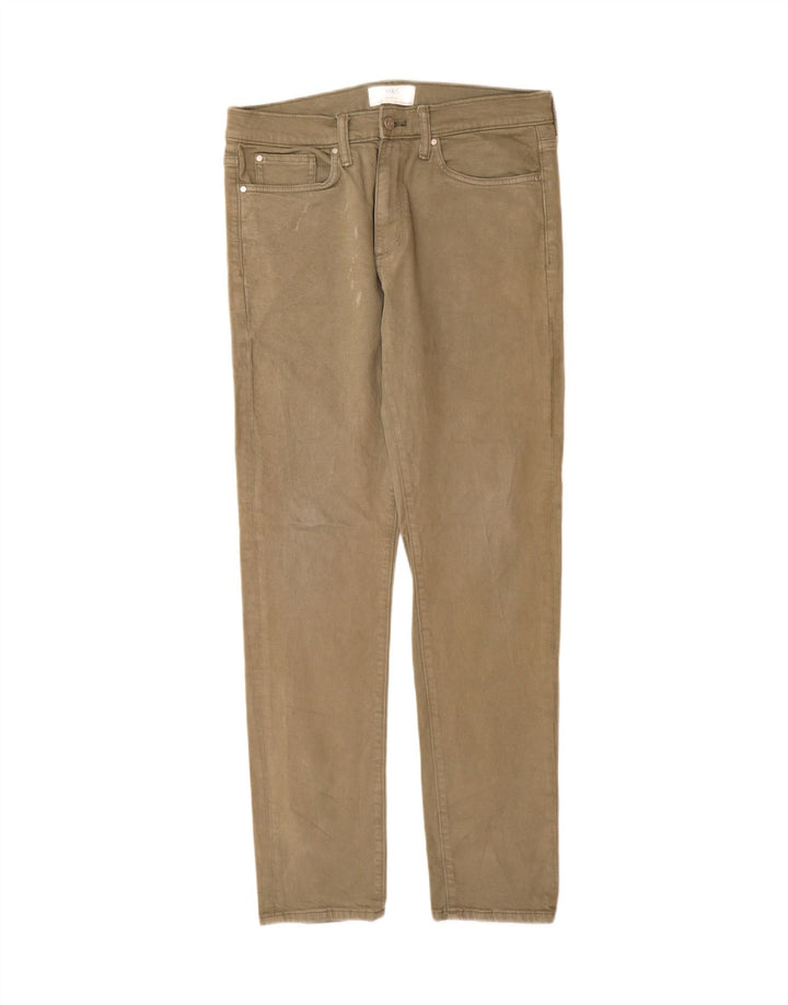 Marks & Spencer Męskie jeansy slim W32 L33, bawełna khaki