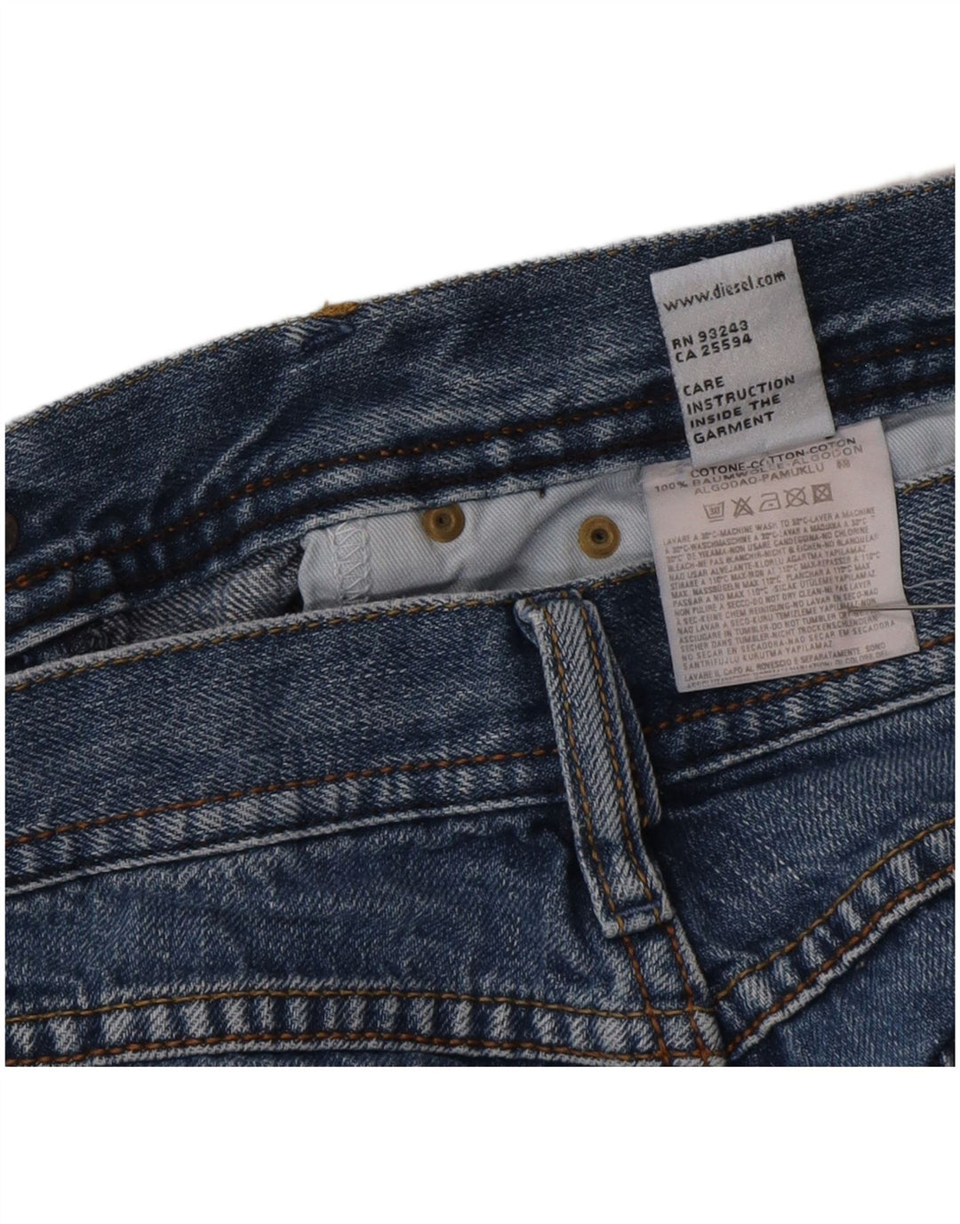 Damskie jeansy Bootcut Diesel W28 L30 Niebieskie bawełniane
