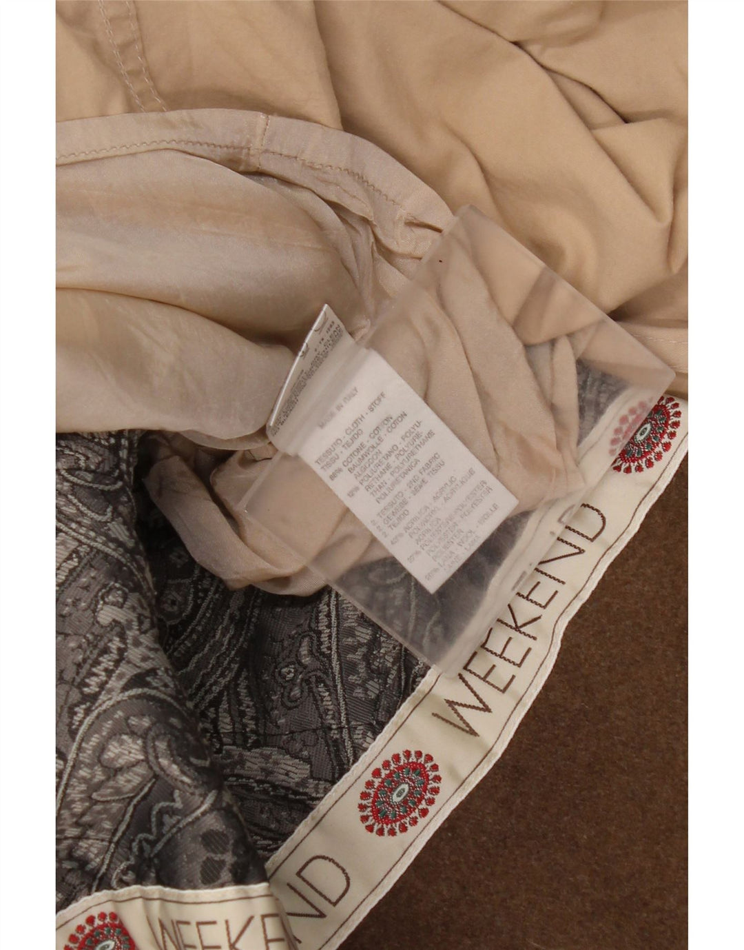 Vintage damski trencz oversize weekendowy UK 8 mały beżowy bawełniany