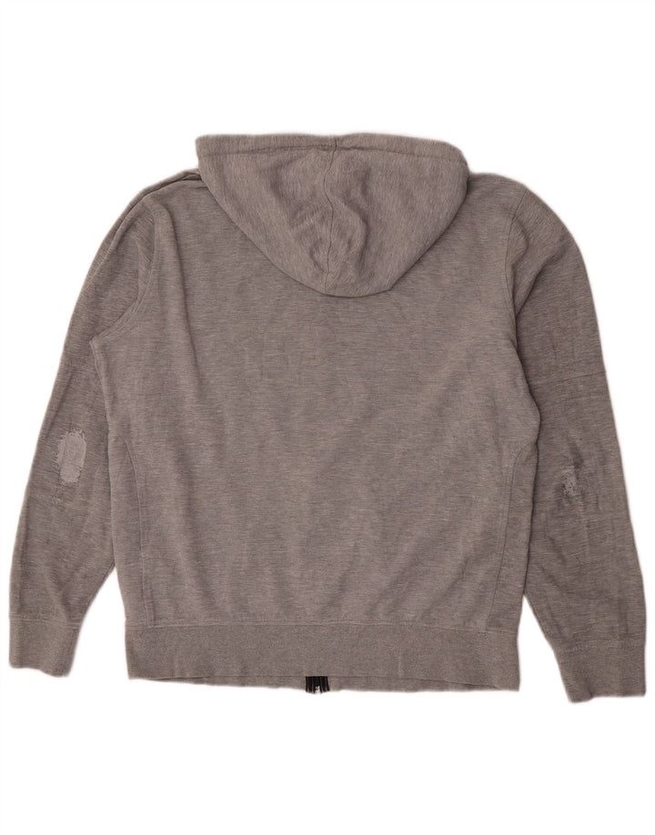 Męski sweter z kapturem i zamkiem Jack & Jones, duży, szary, bawełniany
