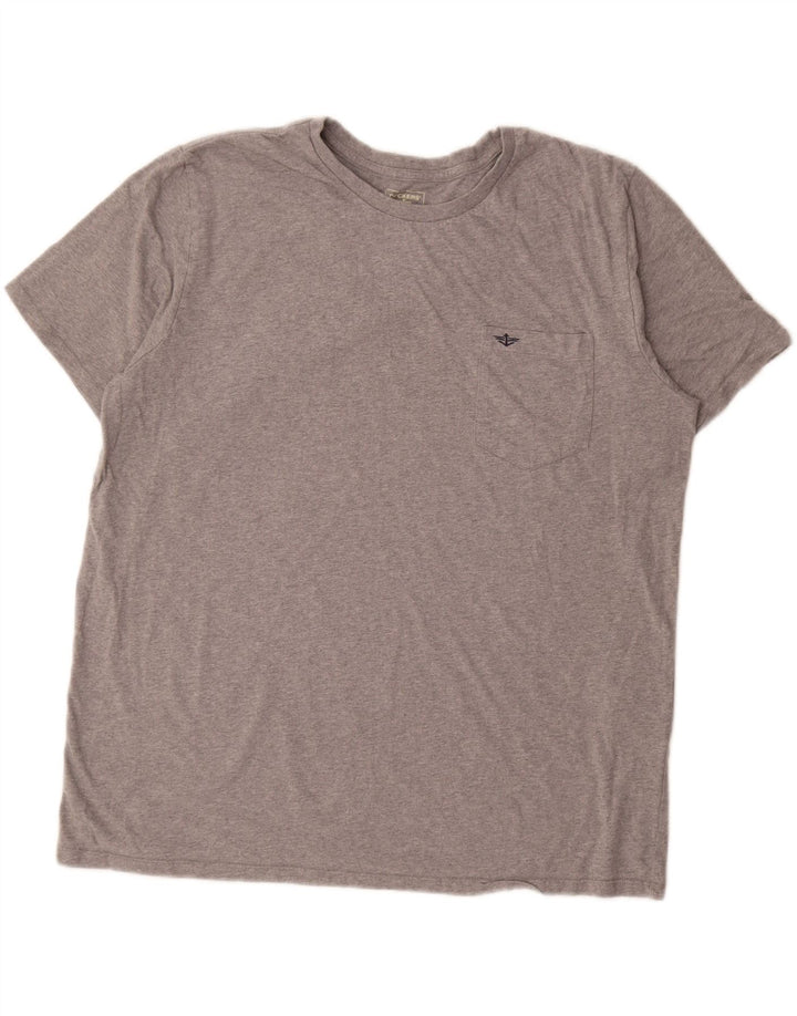 DOCKERS Męski T-shirt Top 2XL Szara bawełna w plamki