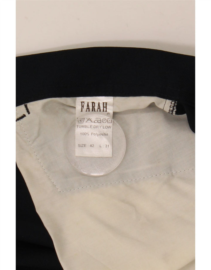 Męskie proste spodnie codzienne Farah W42 L31 Granatowy poliester