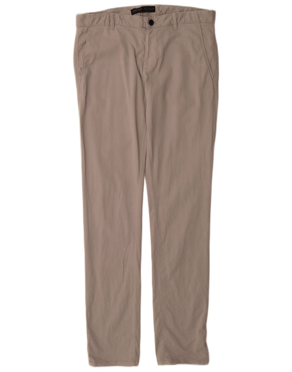 Męskie spodnie chino Zara EU 42Large W32 L35 Szara bawełna