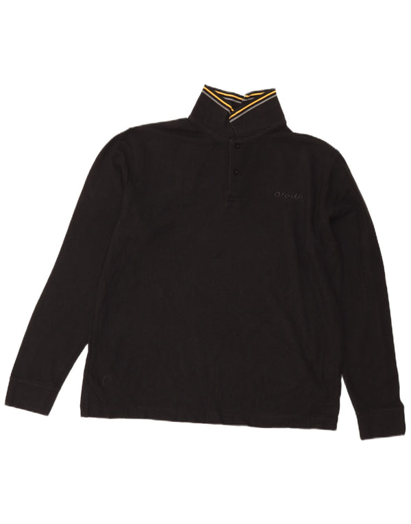 Męska koszulka polo z długim rękawem Lotto, duża, czarna