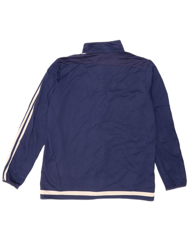 Adidas Męska kurtka dresowa Climalite, duża, granatowa, poliestrowa