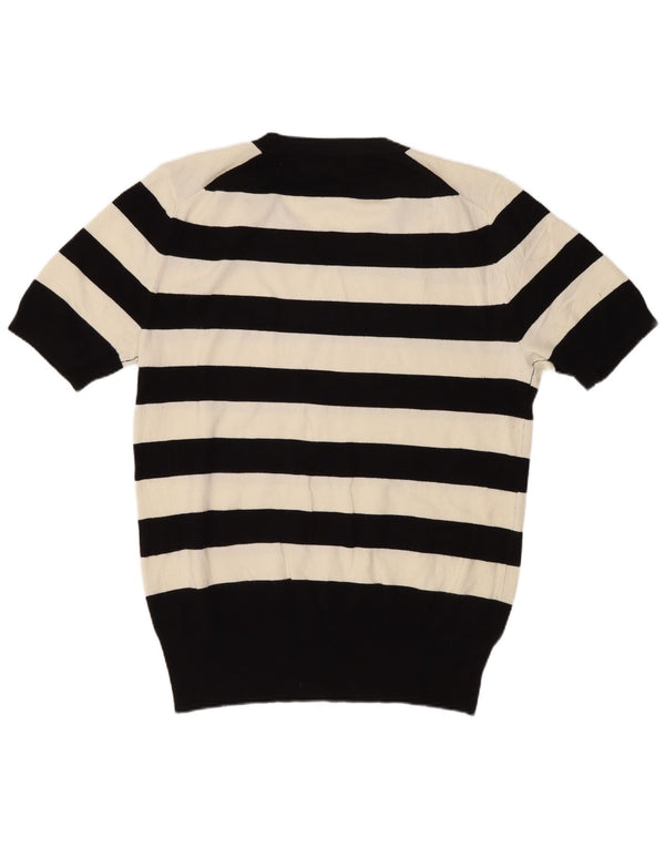 Damski sweter Zara z krótkim rękawem i okrągłym dekoltem UK 18 XL w czarne paski