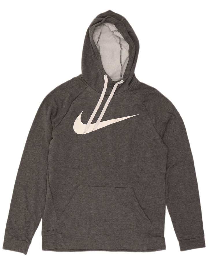 Damska bluza z kapturem Nike Graphic UK 14 Średni szary, nakrapiany poliester