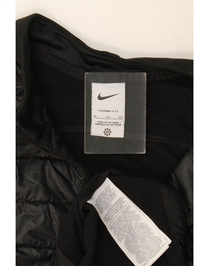 Męski sweter NIKE Dri Fit z zamkiem błyskawicznym XL, czarny poliester
