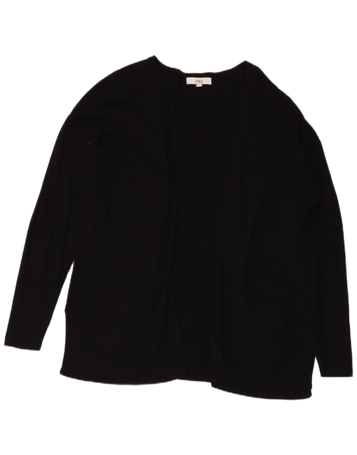 Marks & Spencer Damski sweter rozpinany UK 16, duża, czarna wiskoza