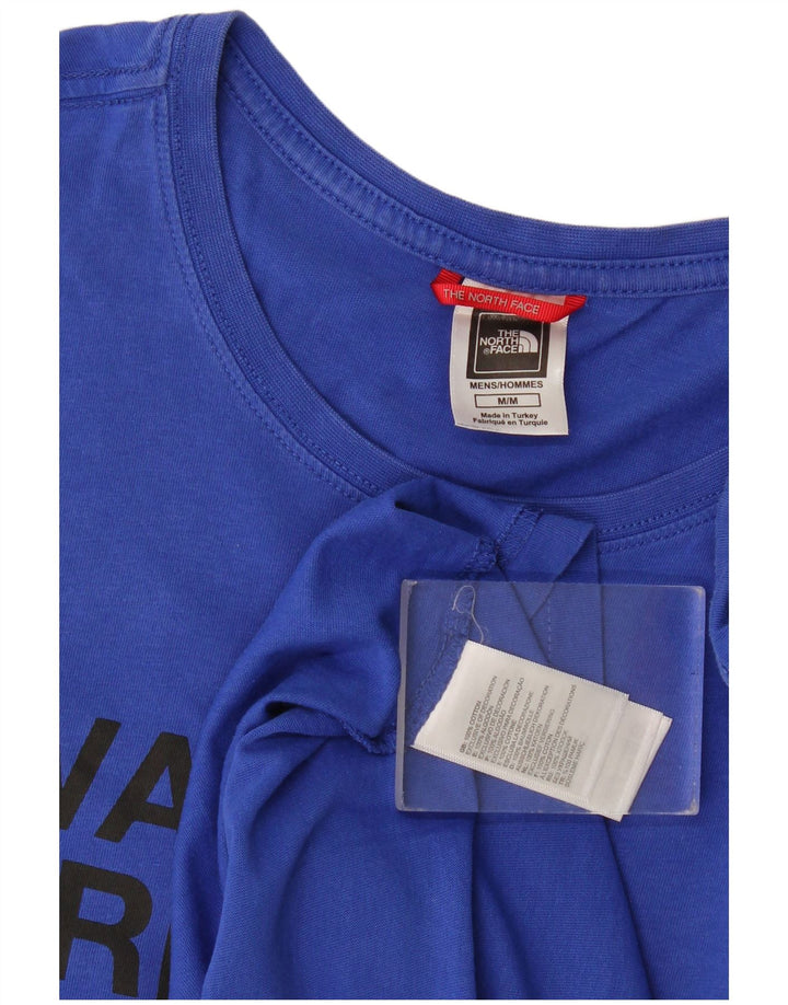 Męska koszulka z grafiką The North Face, bawełniana, w kolorze średniego błękitu