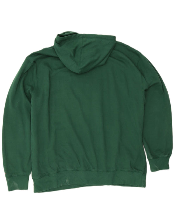 Męski sweter z kapturem i grafiką Tommy Hilfiger 2XL, zielony, bawełniany