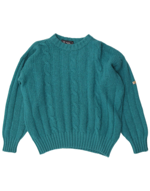 Marina Yachting Womens Crew Neck Jumper Sweater UK 20 2XL Blue Wool