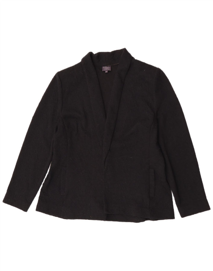 Marks & Spencer Damska otwarta marynarka UK 20 2XL Czarny poliester
