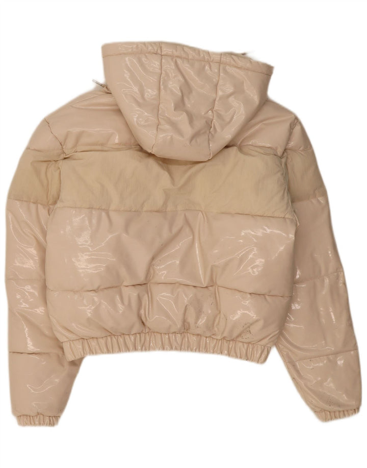 Ellesse Damska, oversize'owa, wyściełana kurtka z kapturem, UK 8, Small Beige