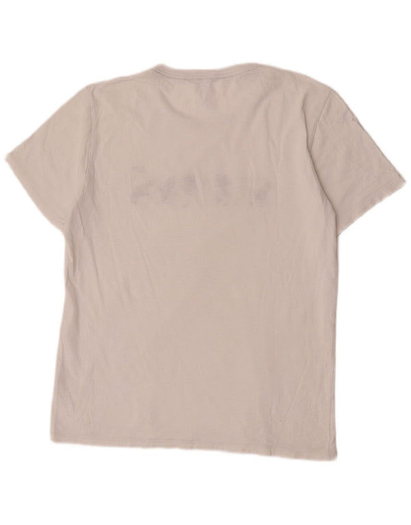 Sun68 Womens Graphic T-Shirt Top UK 14 Large White Cotton