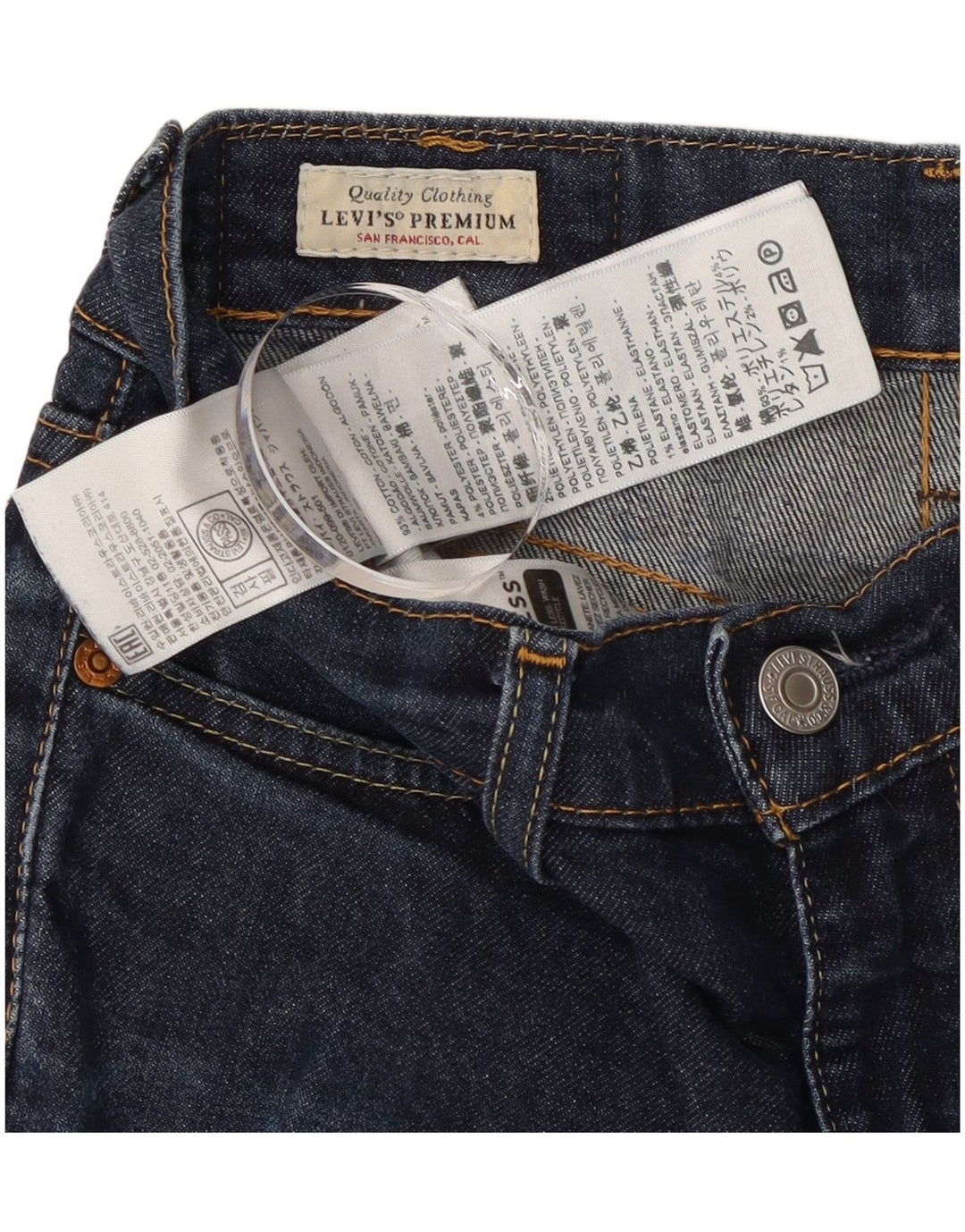 Damskie jeansy Levi's Slim W27 L32 Granatowa bawełna