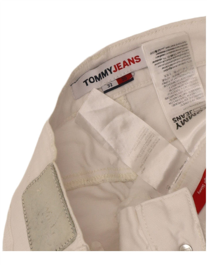 Damskie jeansy slim Tommy Hilfiger W32 L30 Biała bawełna
