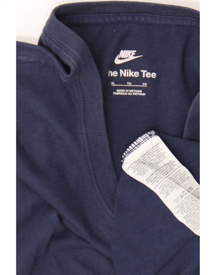T-shirt męski Nike, XL, granatowy, bawełniany