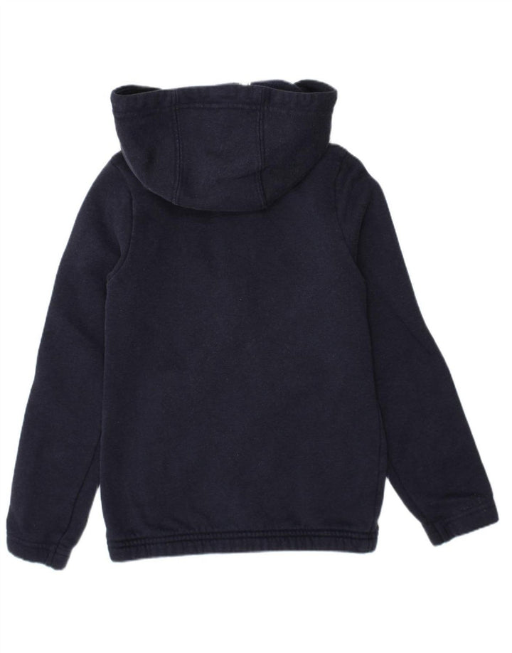 ADIDAS Boys Zip Hoodie Sweater 4-5 Years Navy Blue
