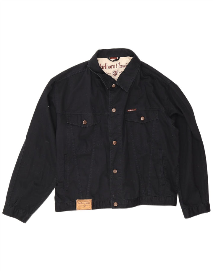 Męska kurtka dżinsowa Marlboro Classics UK 44 2XL Granatowa, bawełniana