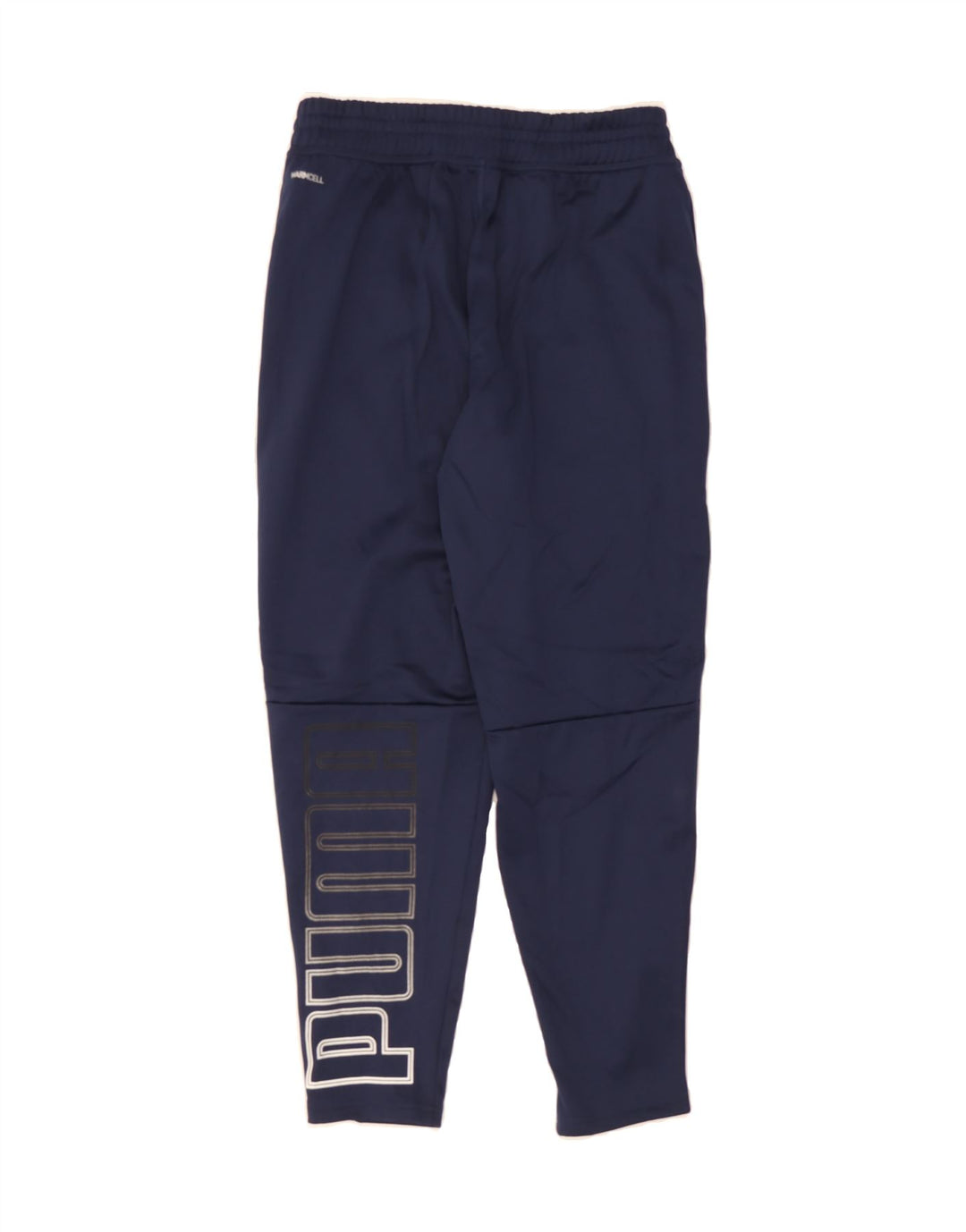 PUMA Mens Graphic Tracksuit Trousers Medium  Navy Blue Polyester Vintage Puma and Second-Hand Puma from Messina Hembry 