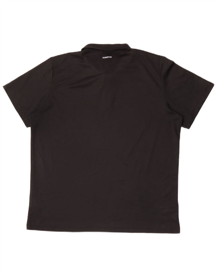 Męska koszulka polo Adidas Aeroready XL, czarna, poliestrowa