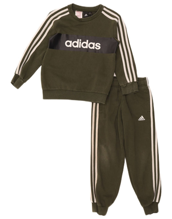 Dres chłopięcy Adidas, pełny, 6-7 lat, bawełna khaki