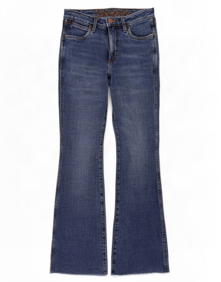 Damskie jeansy rozkloszowane Wrangler W27 L31 Niebieskie bawełniane