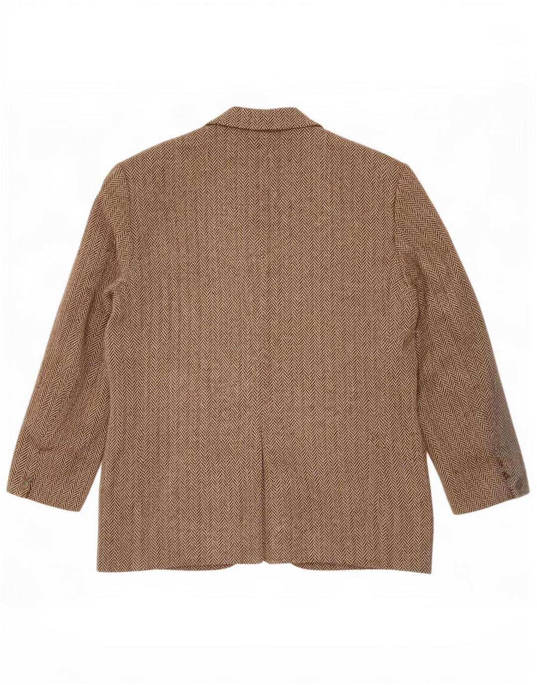 Męska marynarka zapinana na 3 guziki Harris Tweed UK 38 Średnioszara jodełka