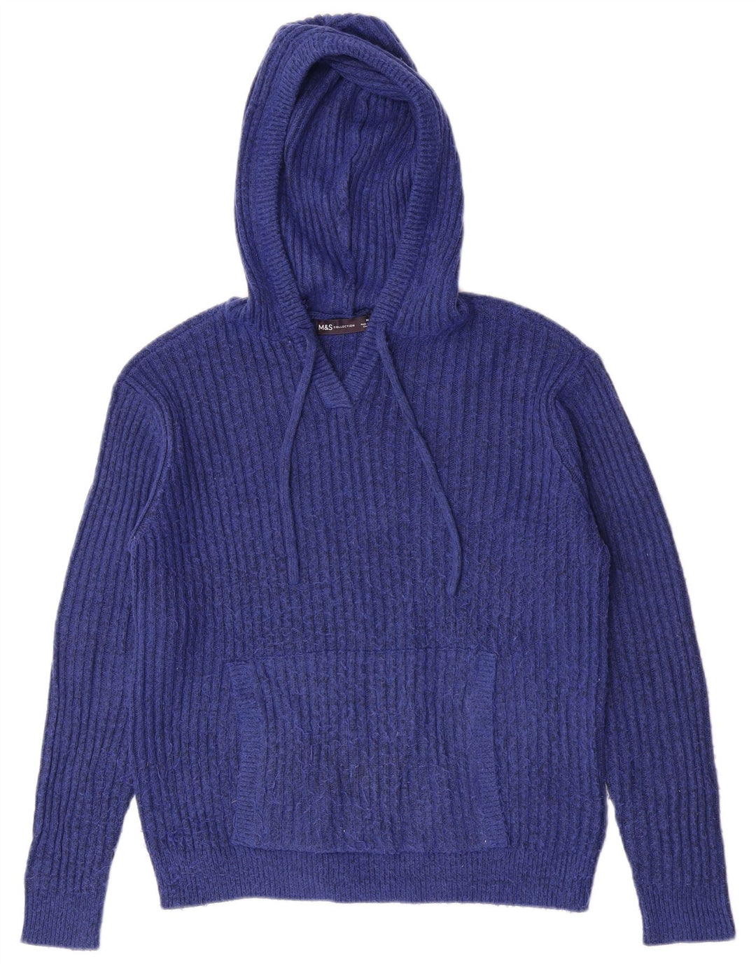 Damski sweter z kapturem Marks & Spencer UK 14, średni niebieski, nakrapiany
