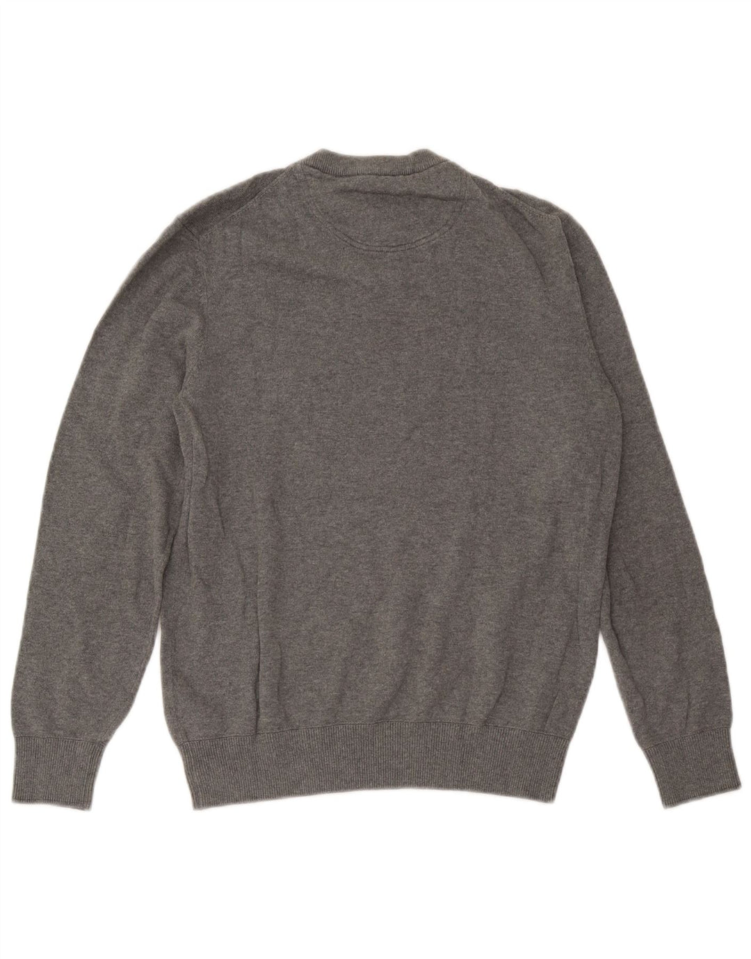 Męski sweter Timberland z dekoltem w szpic, mały, szary, bawełniany