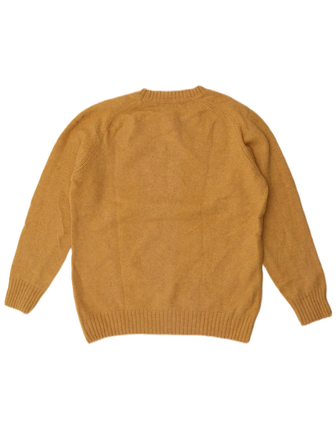 Męski sweter z okrągłym dekoltem Zara XL, żółta wełna