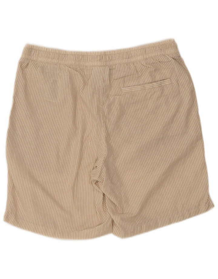 Męskie spodenki sportowe Jack & Jones, duże, beżowe, poliestrowe prążki