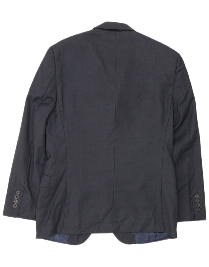 Dkny Męska marynarka zapinana na 2 guziki, slim fit, EU 46, mała, granatowa, wełniana