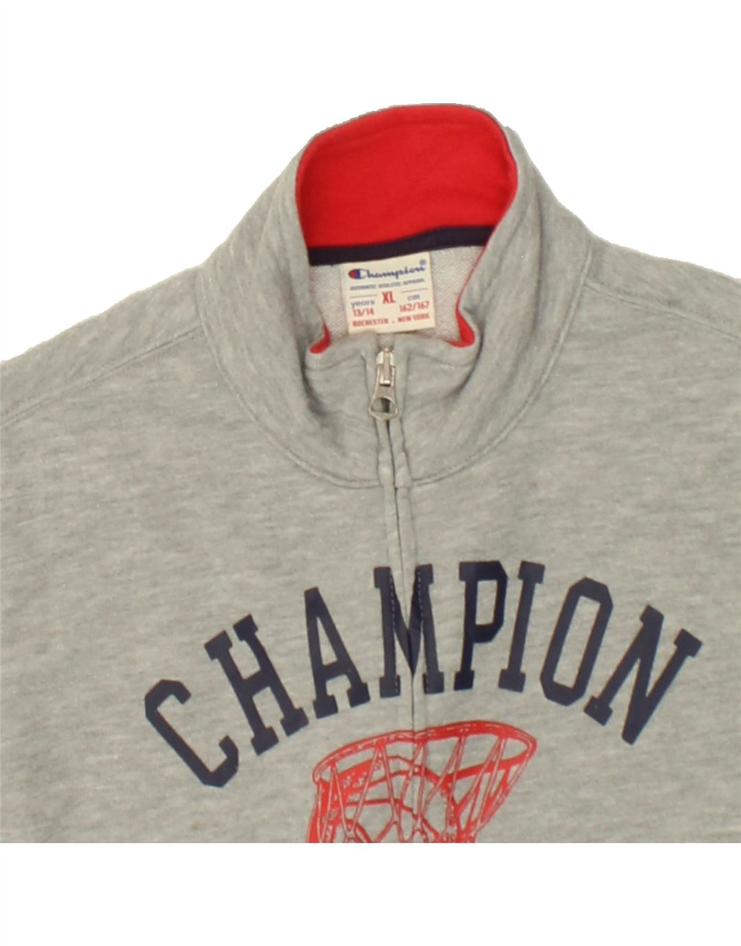 CHAMPION Boys Graphic Tracksuit Top Jacket 13-14 Years XL  Grey Vintage Champion and Second-Hand Champion from Messina Hembry 