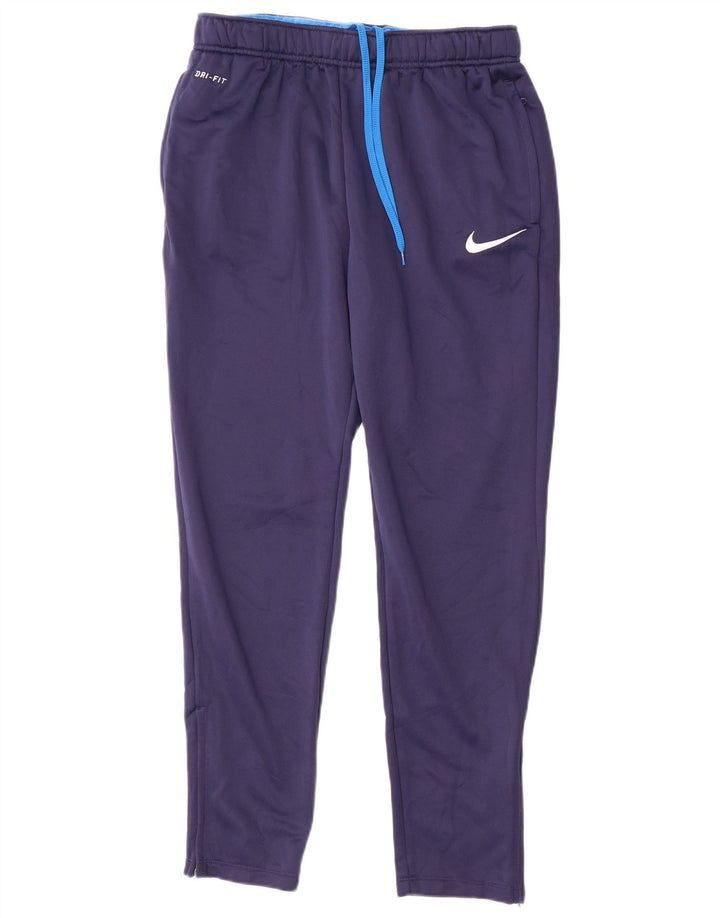 Męskie spodnie dresowe Nike Dri Fit, duże, granatowe, z poliestru