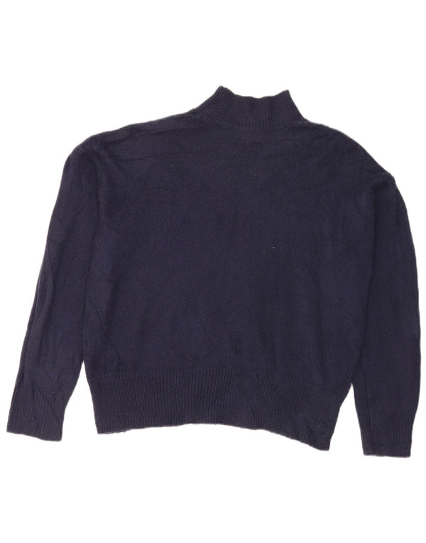 Marks & Spencer Damski sweter z golfem UK 14, średni granatowy