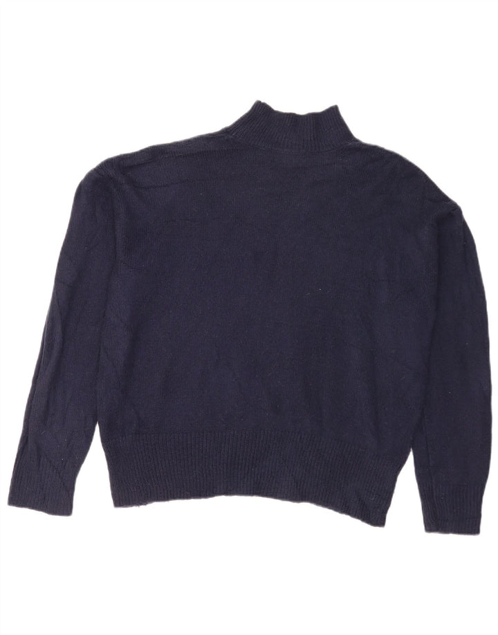 Marks & Spencer Damski sweter z golfem UK 14, średni granatowy