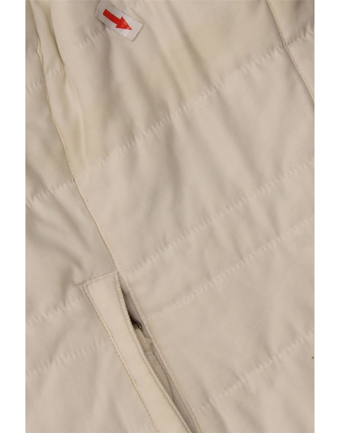 Damska wyściełana kamizelka WEIRD FISH UK 14, duża, biała, poliester