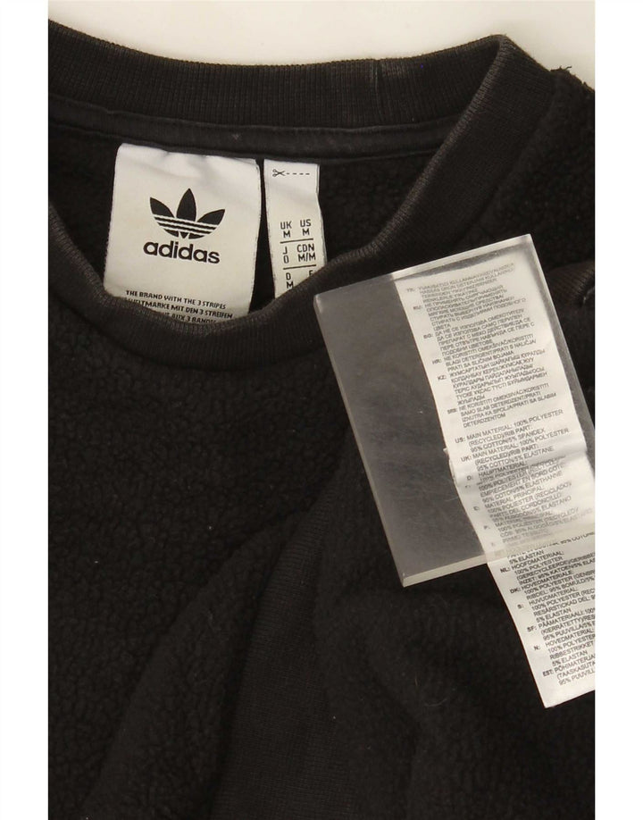 Męska bluza polarowa Adidas z grafiką, średni czarny poliester