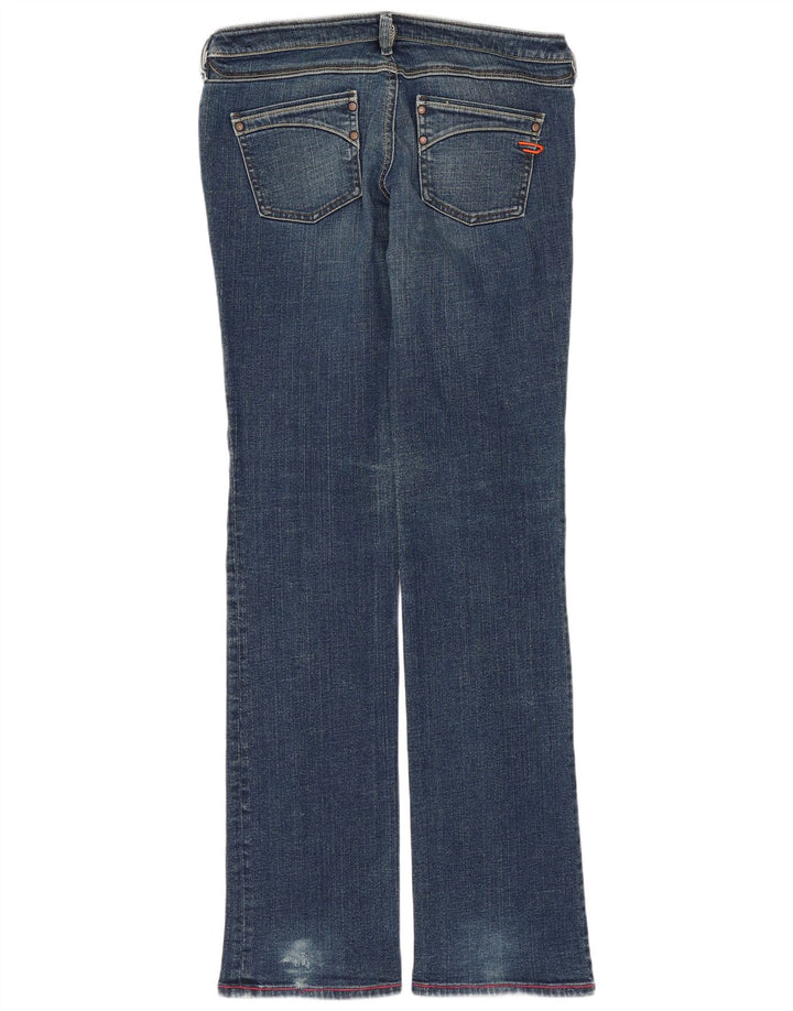 DIESEL Damskie proste dżinsy w trudnej sytuacji W29 L33 Niebieskie bawełniane