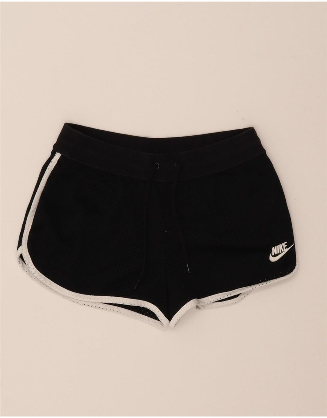 NIKE Womens Sport Shorts UK 8 Small  Black Polyester Vintage Nike and Second-Hand Nike from Messina Hembry 