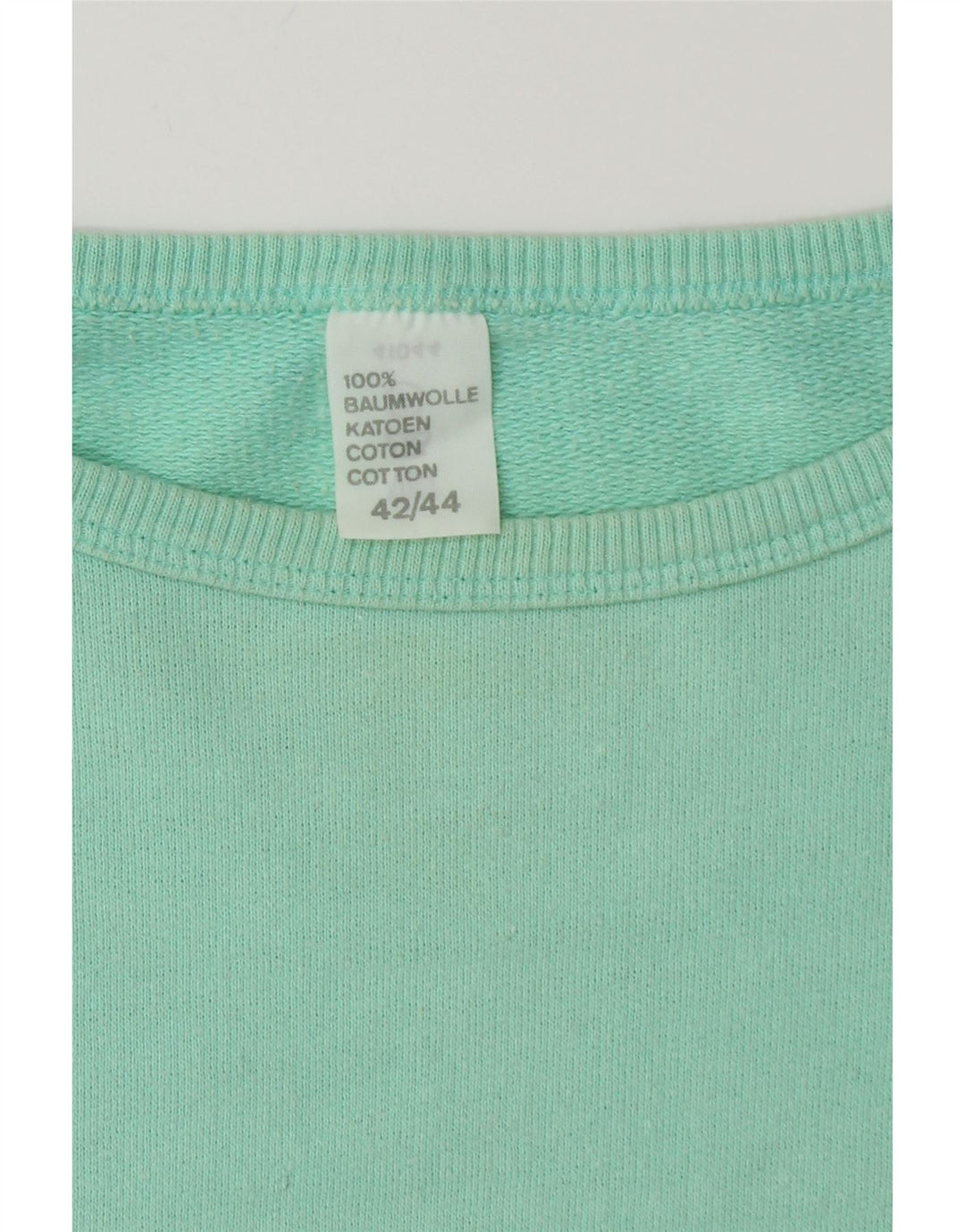 Sweter damski VINTAGE IT 42/44 Średni turkusowy bawełniany