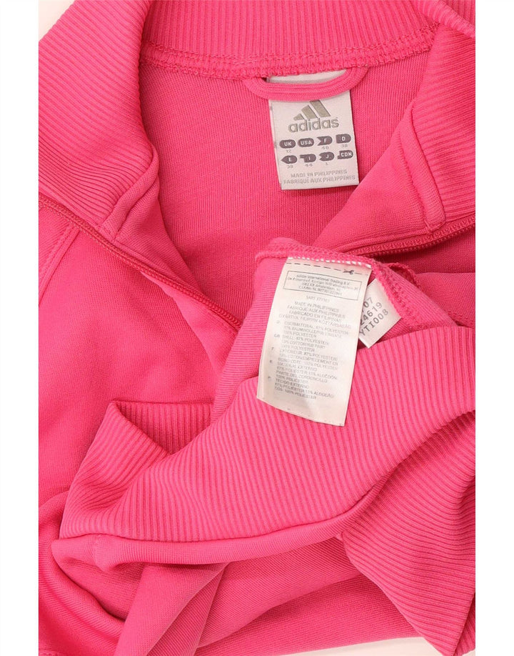 Damska kurtka dresowa Adidas Crop Top UK 12 Średni różowy poliester