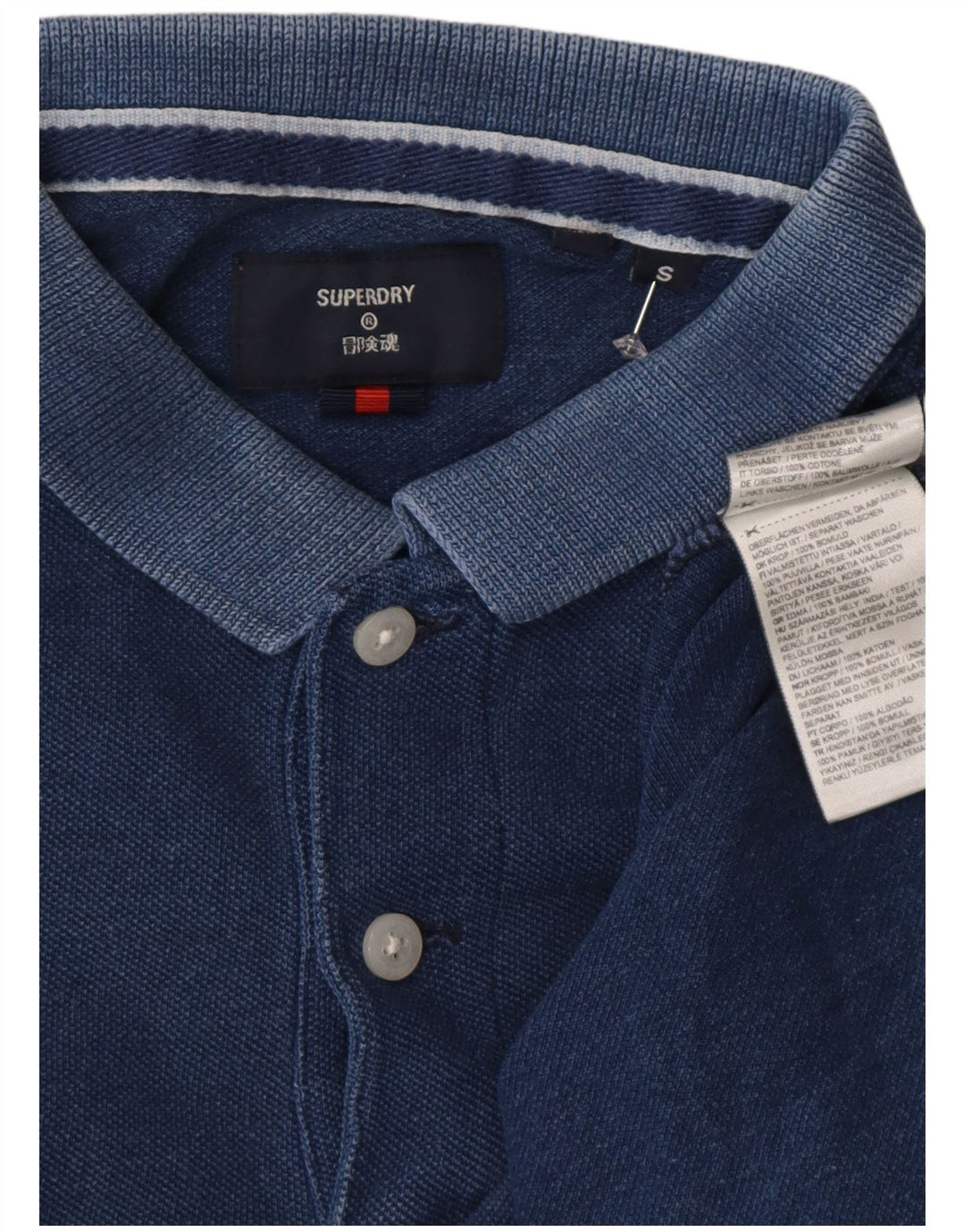 Męska koszulka polo Superdry, mała, granatowa, bawełniana