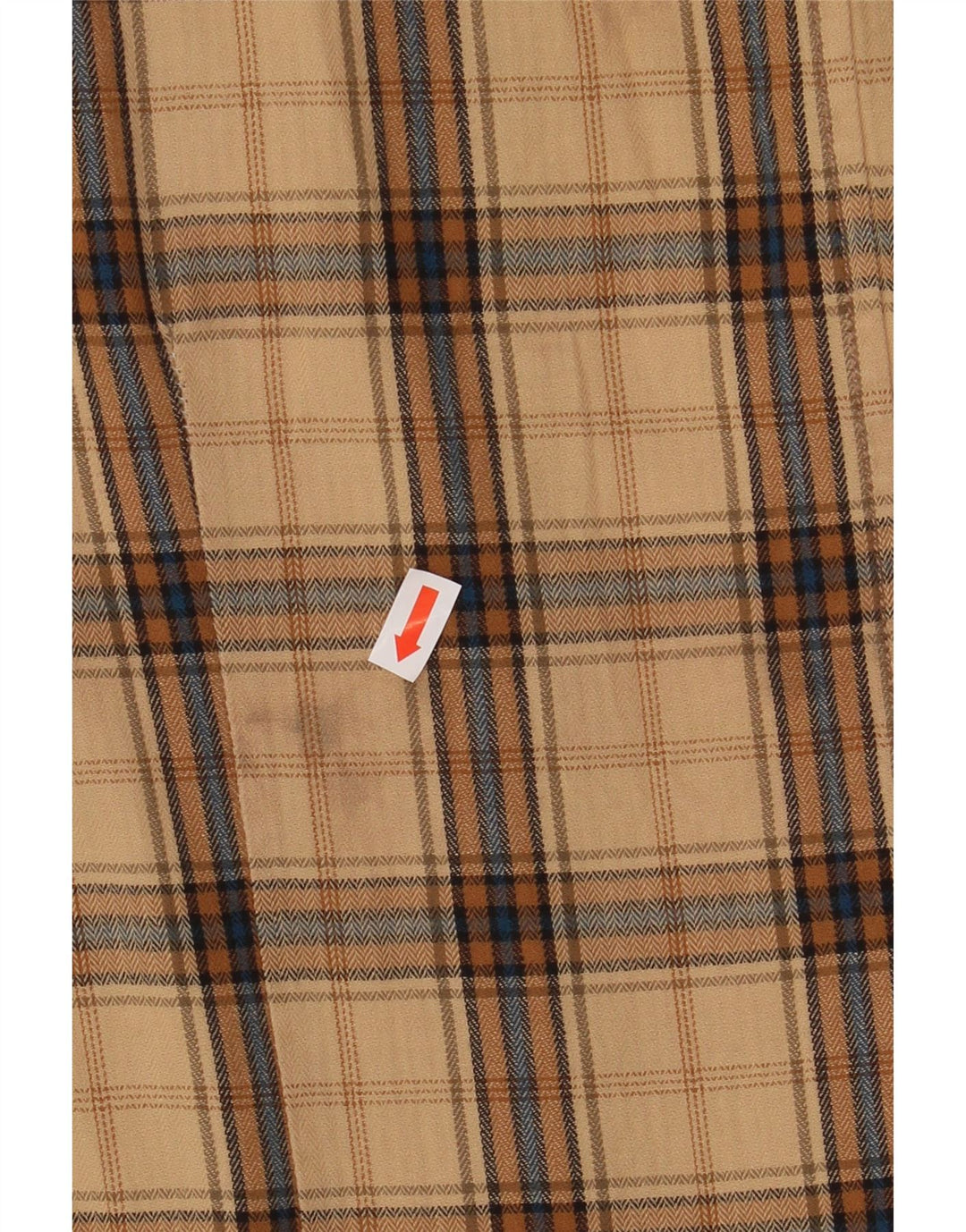 Koszula flanelowa męska Guess w małą beżową kratkę, bawełniana