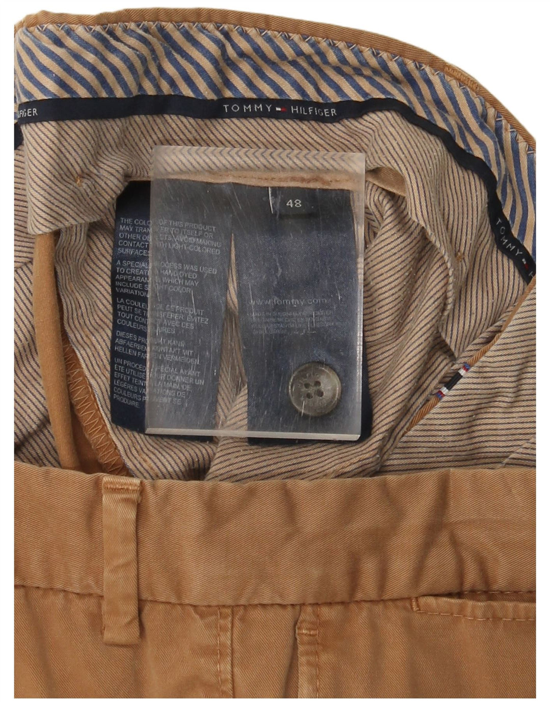 Spodnie Chino męskie Tommy Hilfiger IT 48 Medium W32 L30 Beżowa bawełna