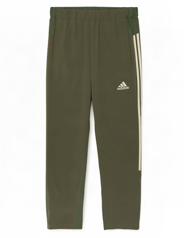 Męskie spodnie dresowe Adidas, średni zielony poliester