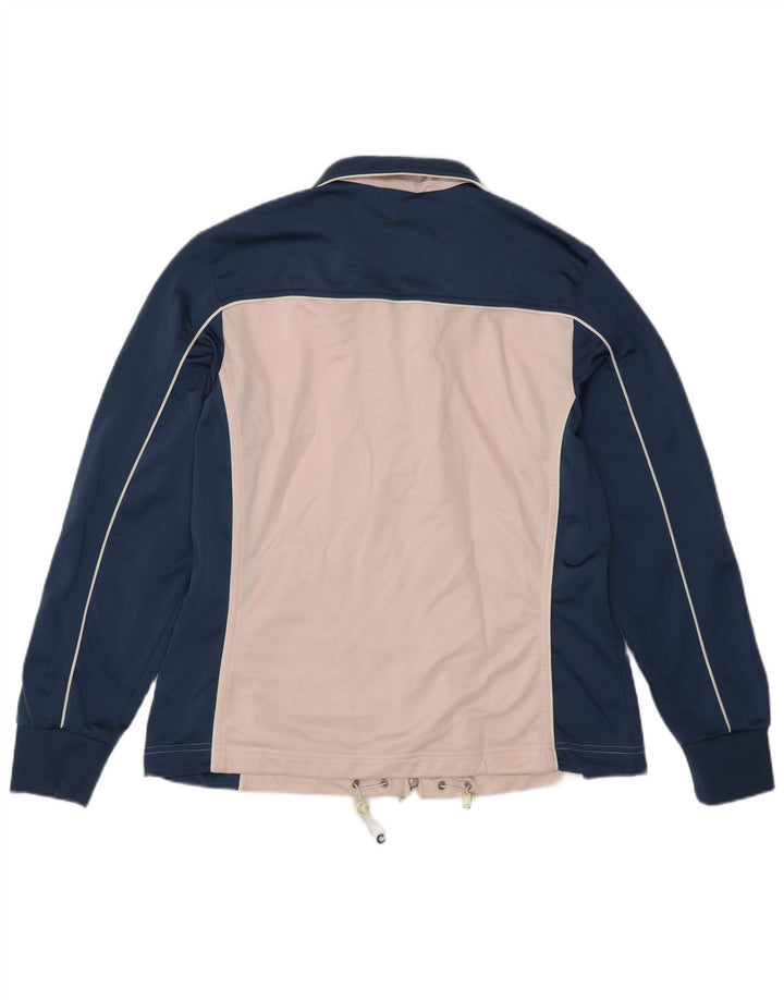 Damska kurtka dresowa Diadora UK 14, duży niebieski poliester z blokami kolorów